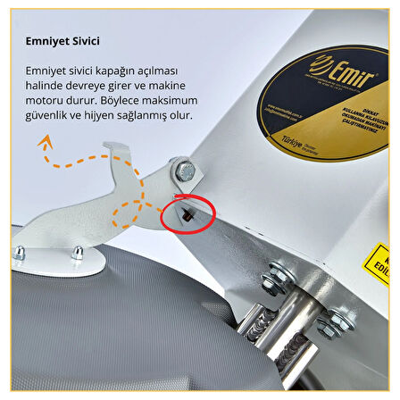 Emir 10-15 Kg Hamur Yoğurma Makinesi Kapaklı Yeni Model