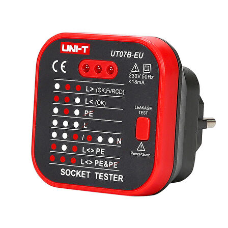 Uni-T UT07B-Eu Soket Test Cihazı 