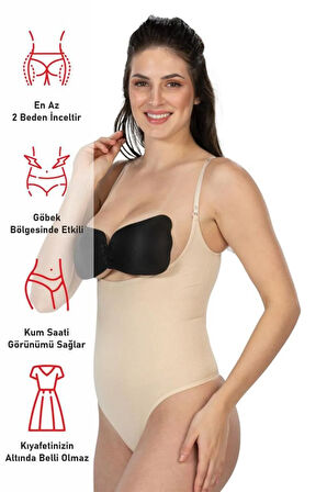 Ten 2076 Göğüsü Açık String Body Korse