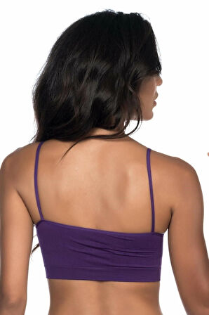 Mürdüm Dikişsiz Ince Askı Büstiyer 4003