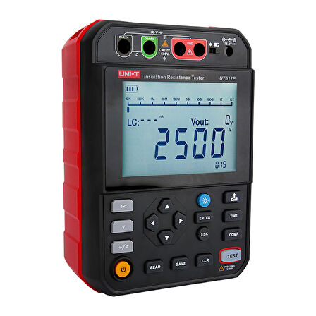 Uni-t UT512E 2.5kV Yüksek Voltaj İzolasyon Meğeri -Yalıtım Direnci Test Cihazı