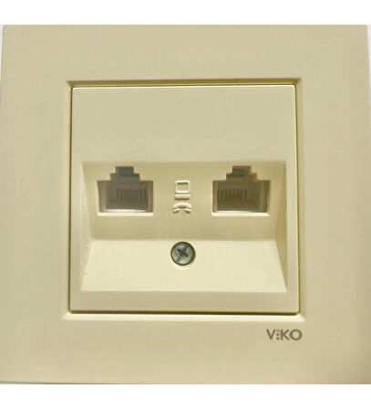 VİKO KARRE KREM DATA+NÜMERİS CAT5e+CAT3 A.OPP  "10 ADET"