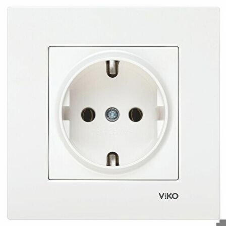 VİKO KARRE BEYAZ TOP PRİZ A.OPP  "10 ADET"