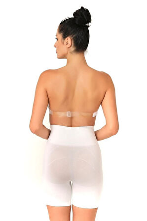 Beyaz Dikişsiz Düşük Bel Double Pantalon Toparlayıcı Korse 2017