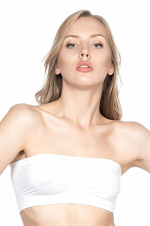 Kompedan Seamless Straplez Büstiyer Siyah | Emy 4002