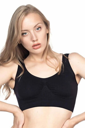 Siyah 4005 Soft Kalın Askı Büstiyer