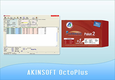 AKINSOFT OctoPlus Ön Muhasebe Programı (E-ARŞİV E-FATURA  DESTEKLİ)