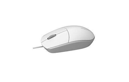 Rapoo 18102-RP N100 1600DPI Her Iki El Ile Kullanılabilen USB Beyaz Mouse