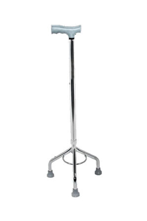 VİPSAĞLIK Uzunluk Ayarlı Ithal 3 Ayaklı Tripot Baston Tripod Medikal Denge Bastonu Üç Ayaklı Yürüme Değneği H