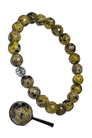 Sertifikalı Fasetli Sarı Kuvars Taşı Bileklik (gümüş Aparatlı)