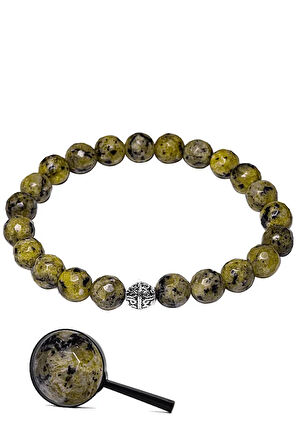 Sertifikalı Fasetli Sarı Kuvars Taşı Bileklik (gümüş Aparatlı)