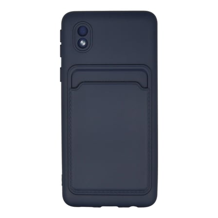 Samsung Galaxy A01 Core Kılıf Kelvin Kartvizitli Silikon - Lacivert