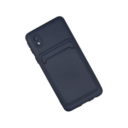 Samsung Galaxy A01 Core Kılıf Kelvin Kartvizitli Silikon - Lacivert