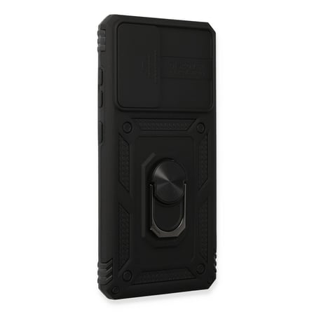 Samsung Galaxy A73 5g Kılıf Pars Lens Yüzüklü Silikon - Siyah