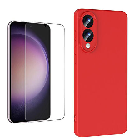 Teleplus Samsung Galaxy S25 Edge Kılıf Leke Tutmaz VX1 Mara Lansman Silikon + Ekran Koruyucu