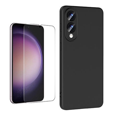 Teleplus Samsung Galaxy S25 Edge Kılıf Leke Tutmaz VX1 Mara Lansman Silikon + Ekran Koruyucu