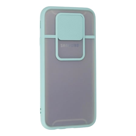 Samsung Galaxy J7 Pro / J730 Kılıf Palm Buzlu Kamera Sürgülü Silikon - Turkuaz