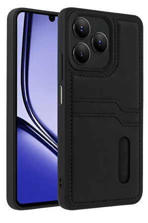 Teleplus Realme Note 50 Kılıf Kartlıklı Slots PU Deri Sara Kapak