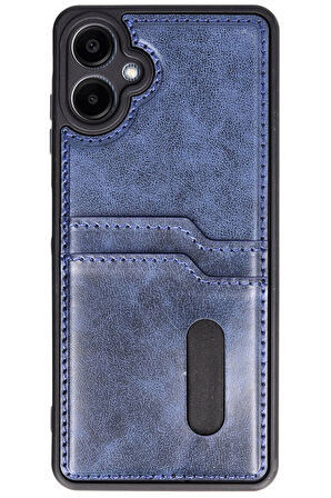 Teleplus Samsung Galaxy A06 Kılıf Kartlıklı Slots PU Deri Sara Kapak