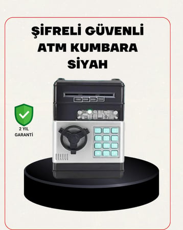 Para Kasası Görünümlü Elektronik Şifreli Kumbara