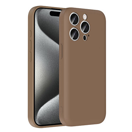 Teleplus iPhone 15 Pro Max Kılıf Kamera Korumalı Kartlık Hazneli Vitra Kapak