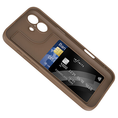 Teleplus iPhone 16 Kılıf Kamera Korumalı Kartlık Hazneli Vitra Kapak