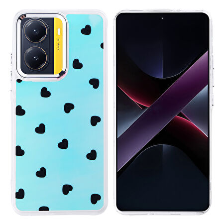 Teleplus Xiaomi Poco X7 Pro Kılıf Hadra Lüx Desenli Kapak