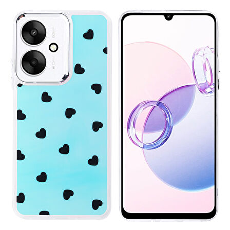 Teleplus Xiaomi Poco C65 Kılıf Hadra Lüx Desenli Kapak