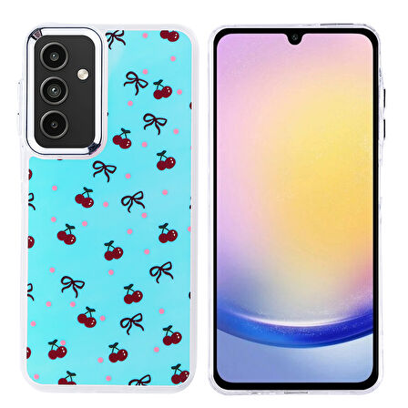 Teleplus Samsung Galaxy A25 Kılıf Hadra Lüx Desenli Kapak