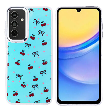 Teleplus Samsung Galaxy A15 Kılıf Hadra Lüx Desenli Kapak