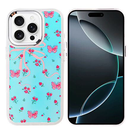 Teleplus iPhone 16 Pro Kılıf Hadra Lüx Desenli Kapak