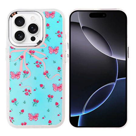 Teleplus iPhone 16 Pro Max Kılıf Hadra Lüx Desenli Kapak