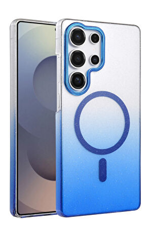 Teleplus Samsung Galaxy S25 Ultra Kılıf Simli Shinys Glossy Manyetik Şarjlı Kapak