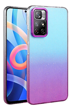 Teleplus Xiaomi Redmi Note 11 Pro 5g Kılıf Simli Shinys Glossy Renk Geçişli Kapak