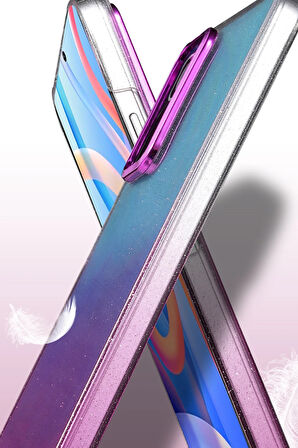 Teleplus Xiaomi Redmi Note 11 Pro 5g Kılıf Simli Shinys Glossy Renk Geçişli Kapak