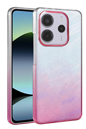 Teleplus Xiaomi Redmi Note 14 4g Kılıf Simli Shinys Glossy Renk Geçişli Kapak
