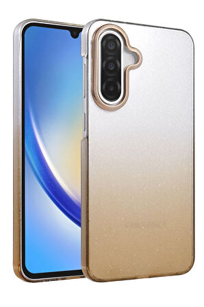 Teleplus Samsung Galaxy M15 Kılıf Simli Shinys Glossy Renk Geçişli Kapak