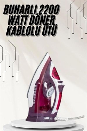 Modern Tasarım 2200W Dayanıklı Buharlı Seramik Kaplama Ütü Yeni Nesil