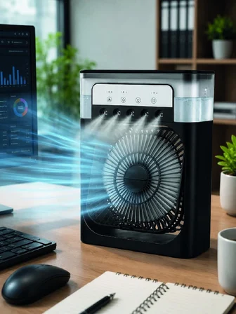 Serinletici Fan Type-C Bağlantı, Zamanlayıcı, 7 Renk Ambiyans Işığı