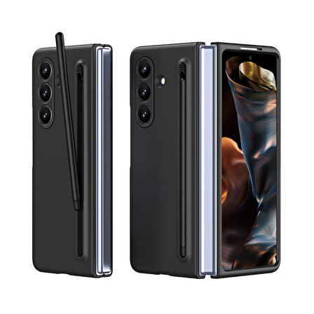 Teleplus Samsung Galaxy Z Fold 7 Kılıf Skinfeel Shockproof Kalemli Kılıf