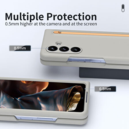 Teleplus Samsung Galaxy Z Fold 7 Kılıf Skinfeel Shockproof Kalemli Kılıf
