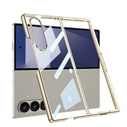 Teleplus Samsung Galaxy Z Fold 7 Kılıf Full Camlı Sert Kıpta Kapak