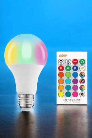 Led Ampul Enerji Dostu RGB Işıklı W Led Işık