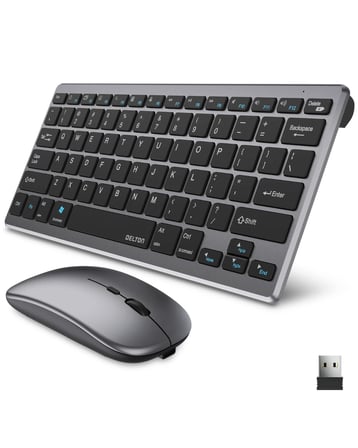 Bluetooth ve 2.4G Destekli Kablosuz Klavye Mouse Seti Şarj Edilebilir