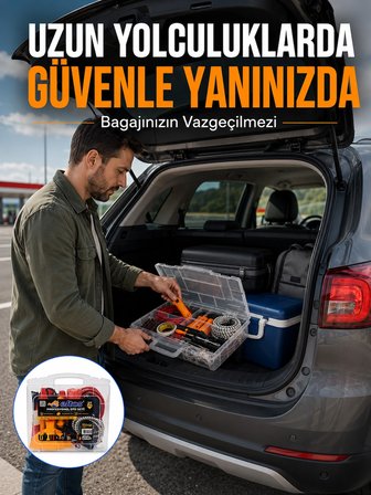 Profesyonel Araç İçi Acil Durum Seti 27 Parça Çok Amaçlı Oto Yardım Çantası