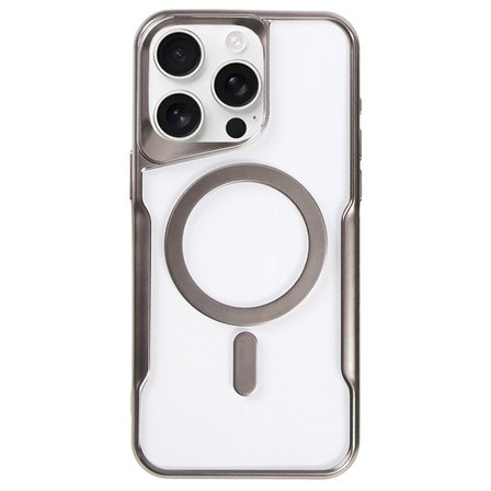 Apple Uyumlu İphone 16 Pro Max Kılıf Boyi Magsafe Silikon Kapak - Titan Gri