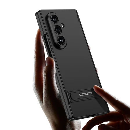 Teleplus Samsung Galaxy Fold 8 Ultra Kılıf Standlı Kıpta Sert Kapak