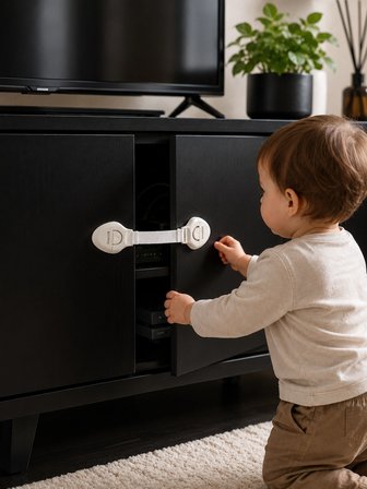 4'lü Çocuk Güvenlik Dolap ve Çekmece Kilidi