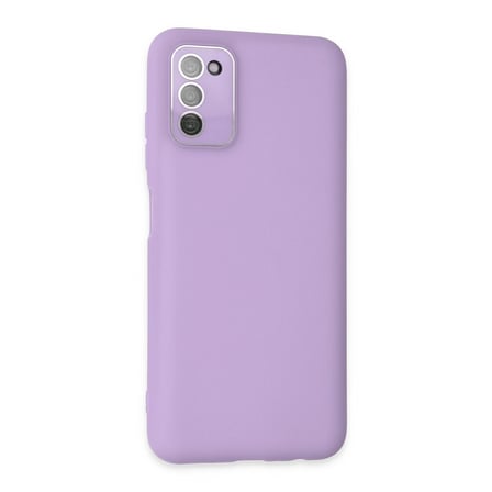 Samsung Galaxy A03s Kılıf Lansman Glass Kapak - Lila