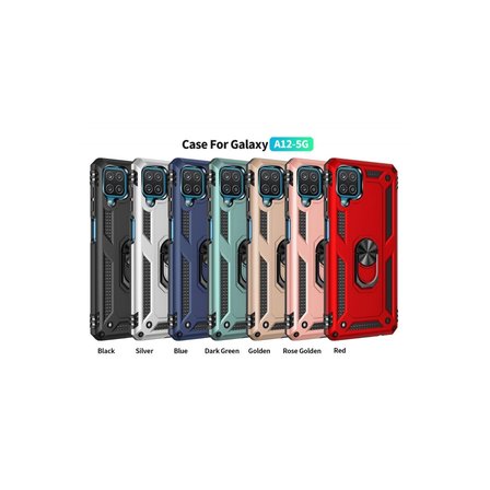 Samsung Galaxy A22 Kılıf Sofya Yüzüklü Silikon Kapak - Rose